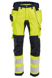 Hi-Vis Craftsman stretch trousers, Color: 94 yellow/navy