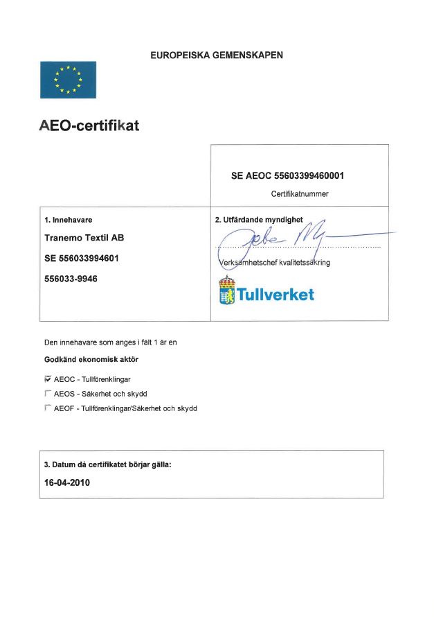 Image-Tranemo-Certificate-Reward-AEO-certifikat